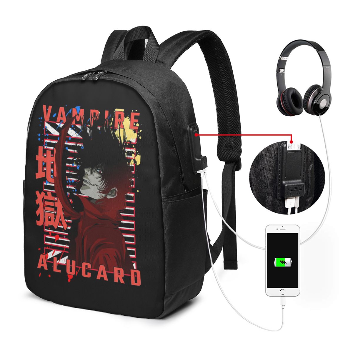 Laptops - Alucard Hellsing Manga Backpack Travel Notebook
