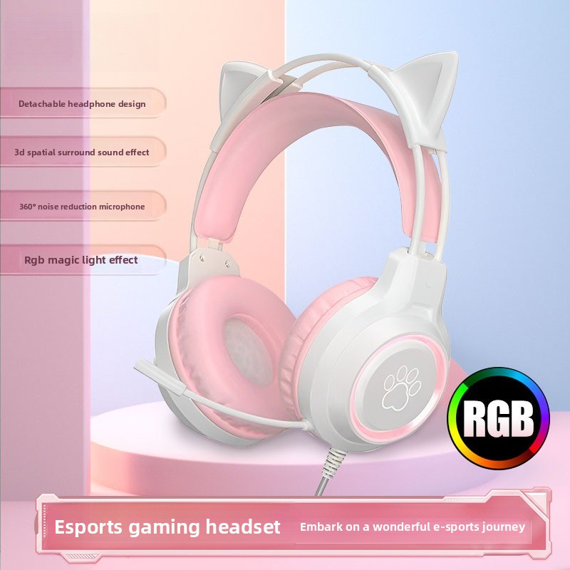 Gaming Headset With Mic Rgb - RGB Gaming Earphones with High-Definition Flexible
