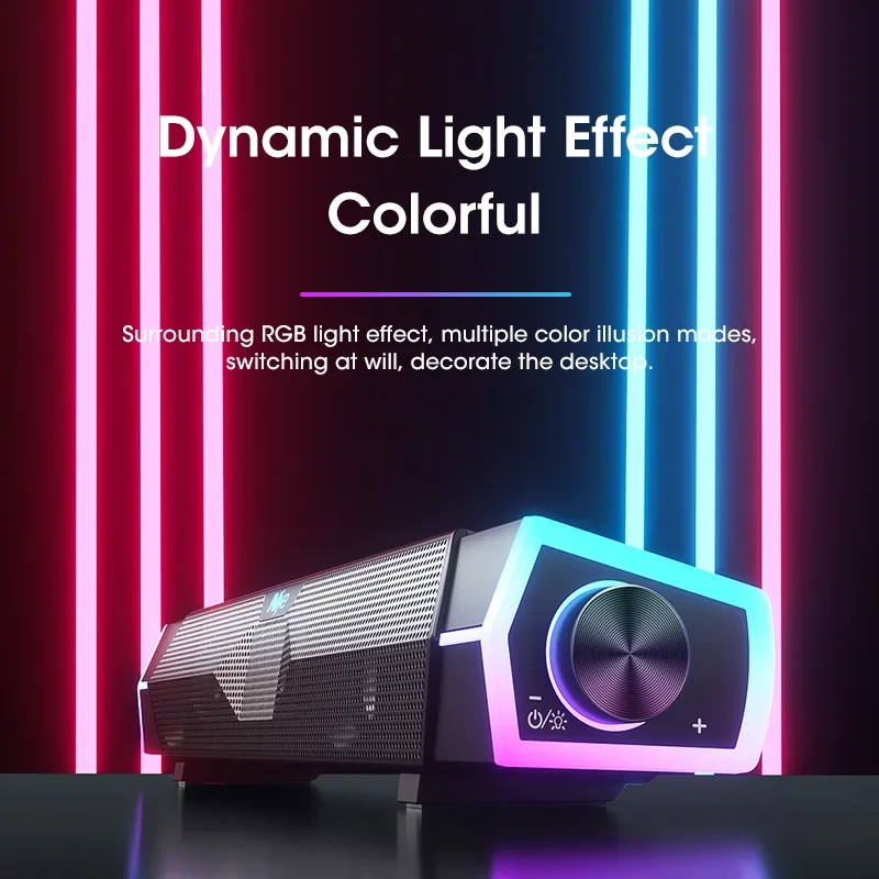 4D Stereo Sound Bar PC Speaker - Rgb Computer Soundbar For Pc 评论和价格