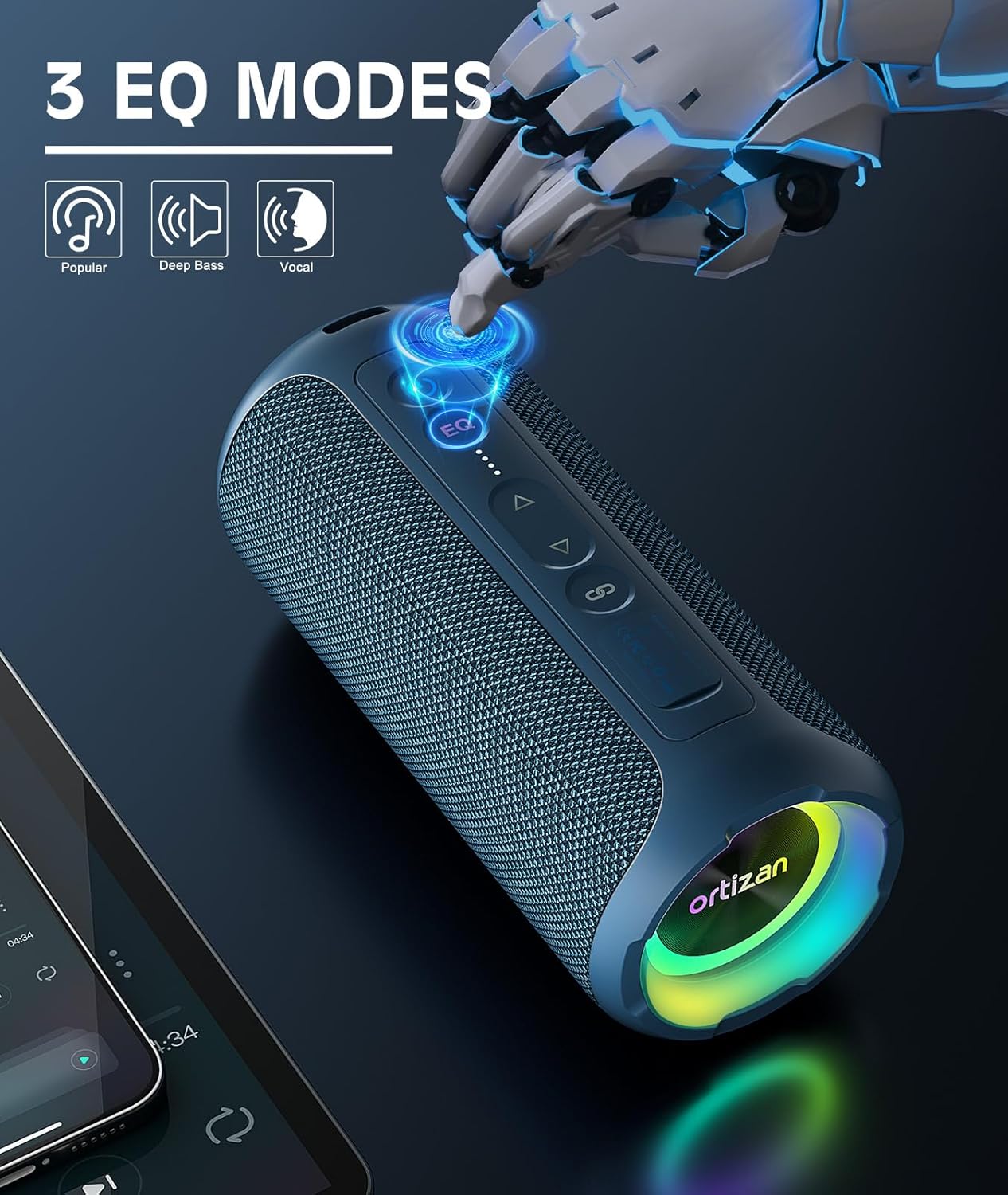 Ortizan Wireless Bluetooth Spe - Portable Bluetooth Speaker Waterproof Ipx7 评论和价格