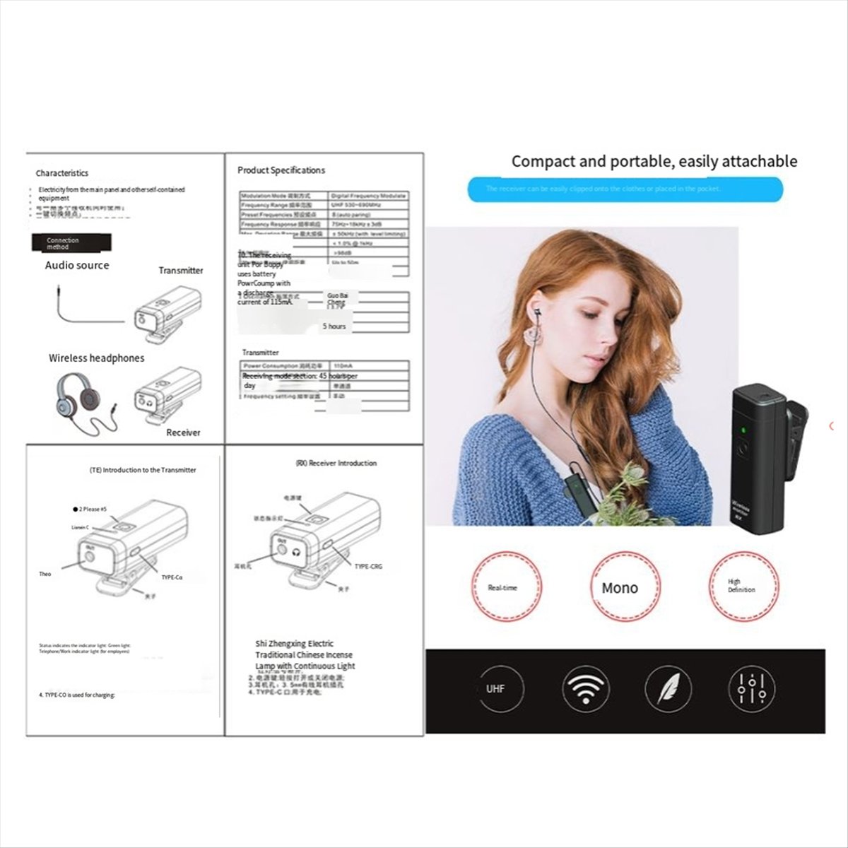 ONGE Wireless Earphone Monitor - In Ear Monitors For Singers 评论和价格