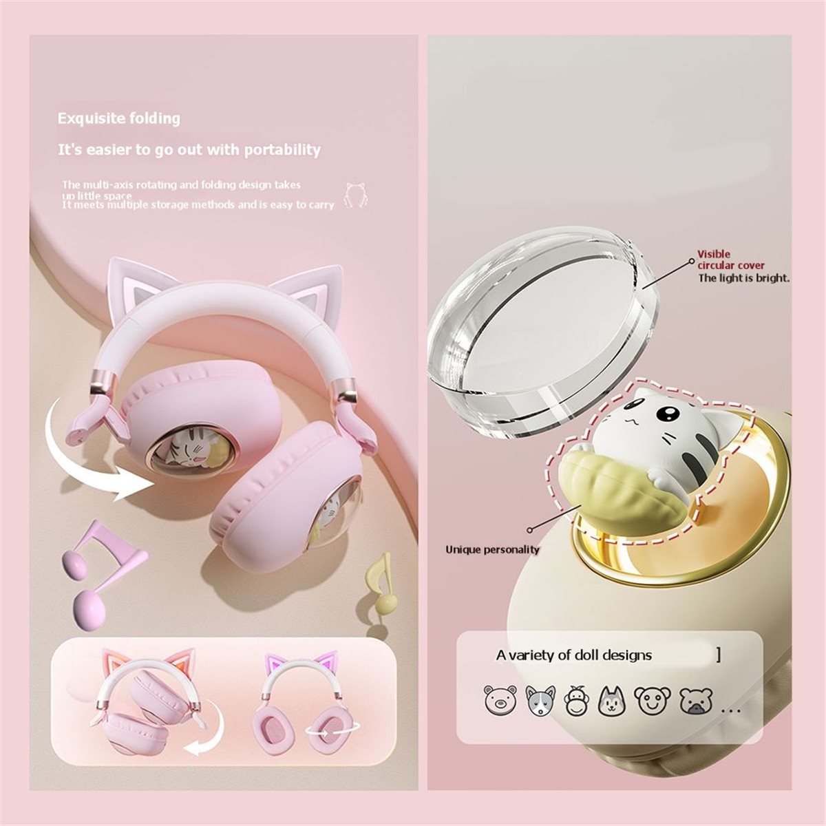 [VALUE PACK]Cute Cat Ear Bluet - Cat Ear Bluetooth Headset Led 评论和价格
