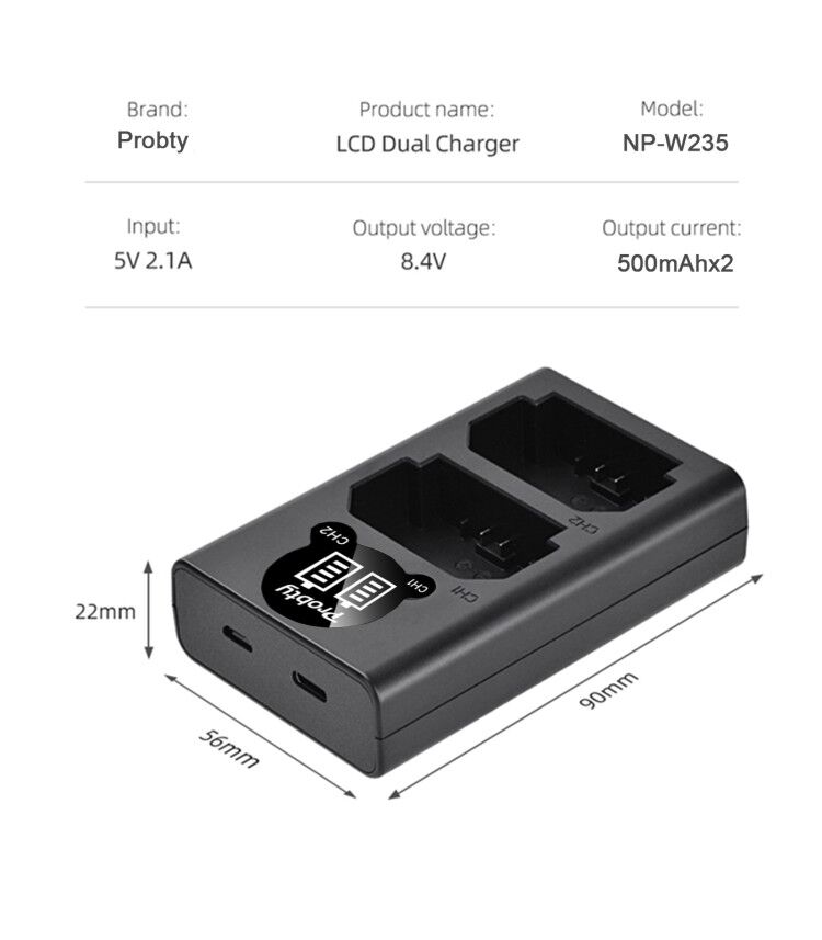 2200mAh NP-W235 NP W235 Batter - Drones 评论和价格