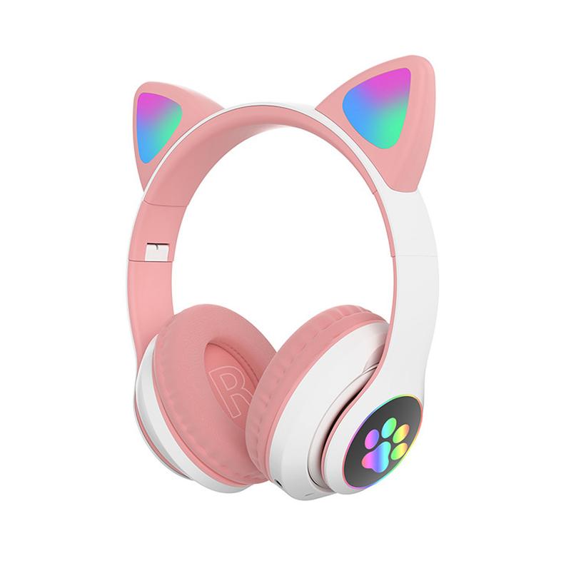 Cute Cat Ears Headphones Bluet - Cat Ear Bluetooth Headset Led 评论和价格