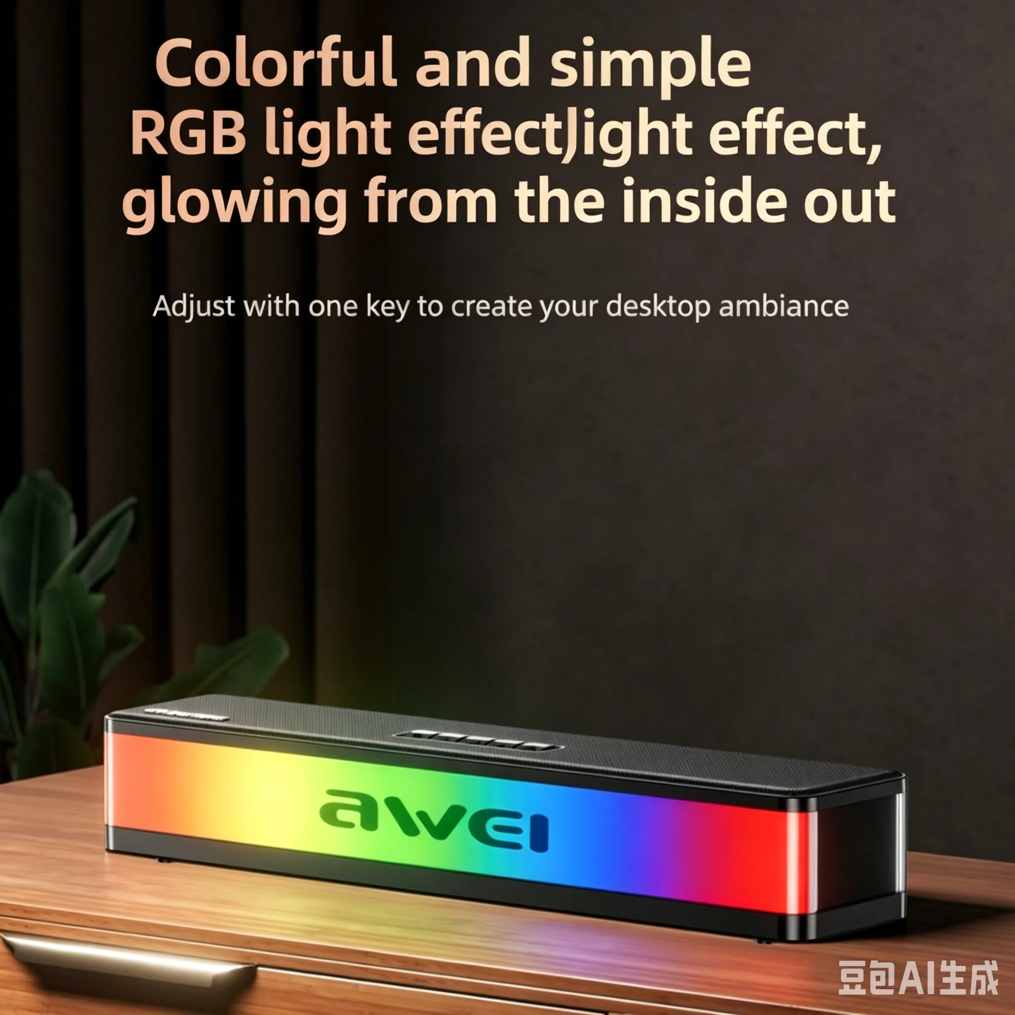 RGB Bluetooth Speakers Soundba - Rgb Computer Soundbar For Pc 评论和价格