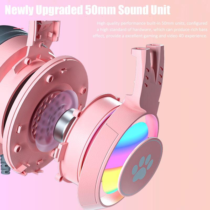 Cute Cat Ear Gaming Headphones - Gaming Headset With Mic Rgb 评论和价格