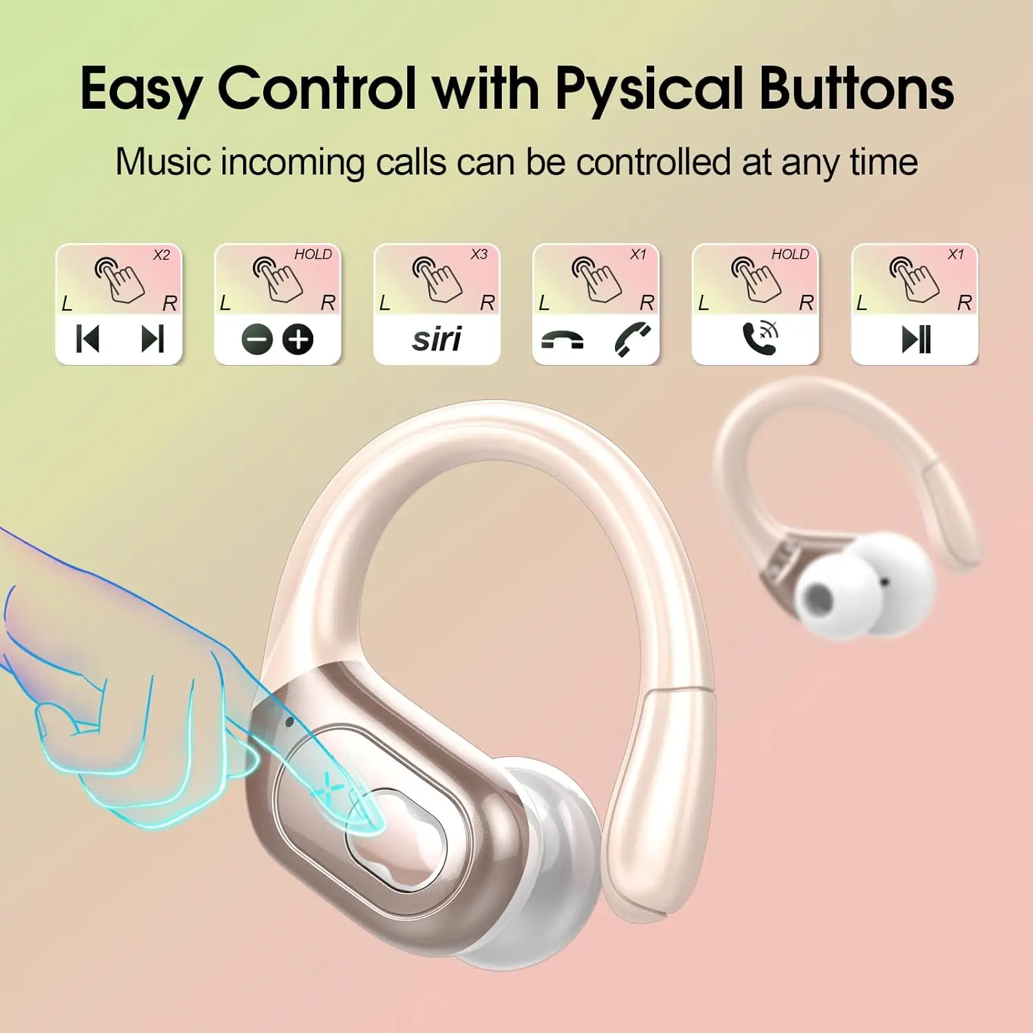 GDLYL HD65 Sports Wireless Ear - Type C Wired Earphones With Mic 评论和价格