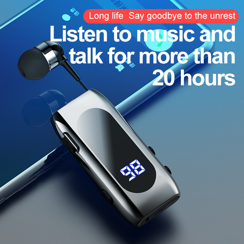 K55 Lapel Bluetooth Headset Li - Type C Wired Earphones With Mic 评论和价格