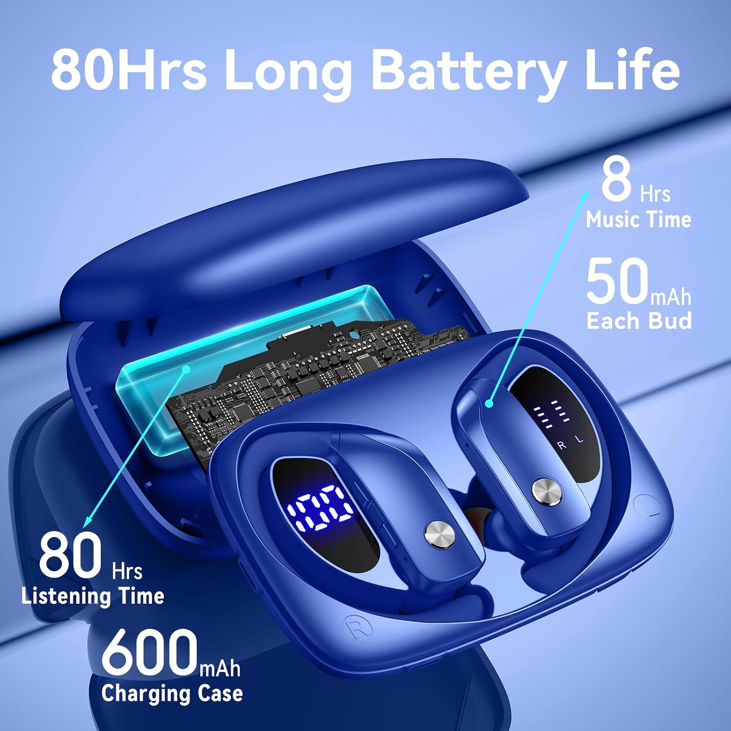 Wireless Earbuds with 80H Play - Headphones 评论和价格