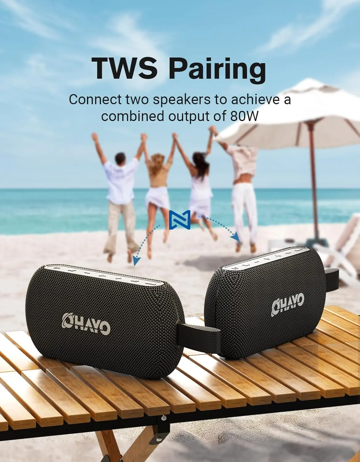 OHAYO 40W Wireless Portable Bl - Portable Bluetooth Speaker Waterproof Ipx7 评论和价格
