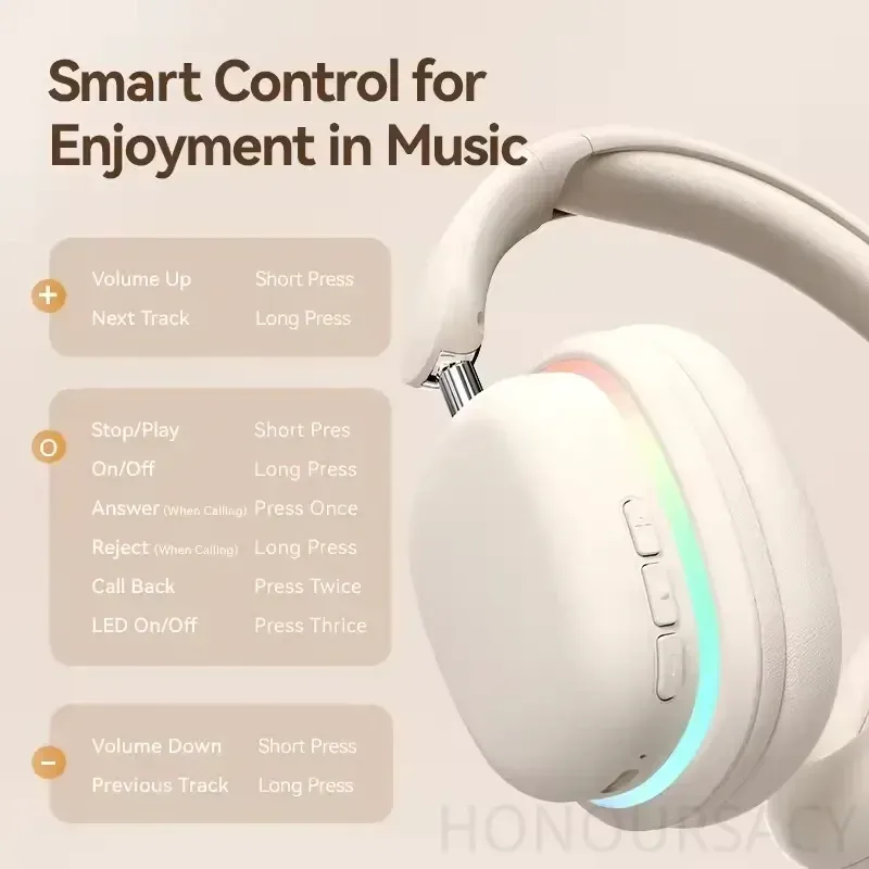 HIFI Stereo Wireless Bluetooth - Gaming Headset With Mic Rgb 评论和价格